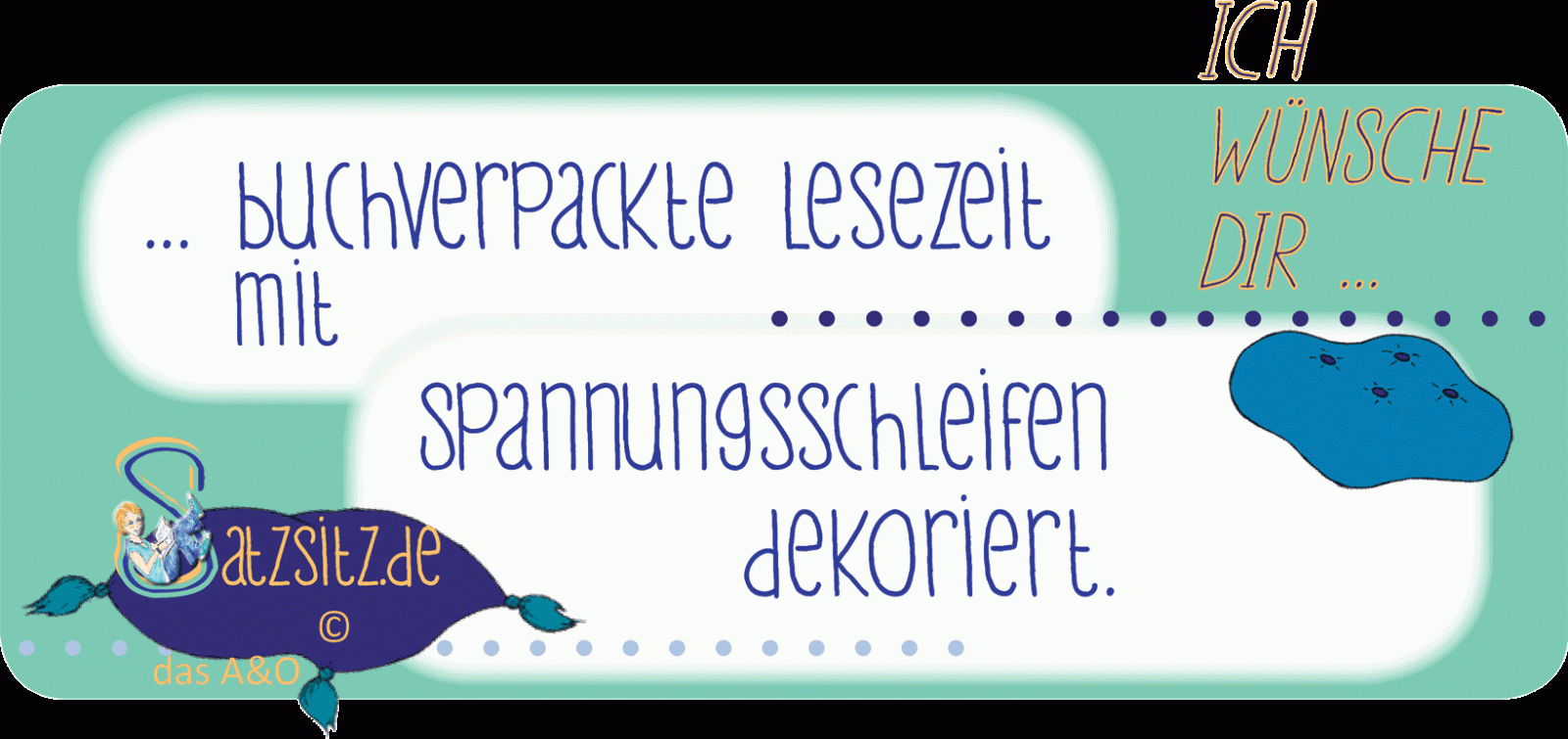 Illustration mit Wunsch von das A&O zum Mitnehmen: Lesezeit mit Spannungsschleifen